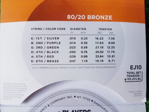 Dây Guitar Acoustic D'Addario EJ10 - Hình ảnh 3