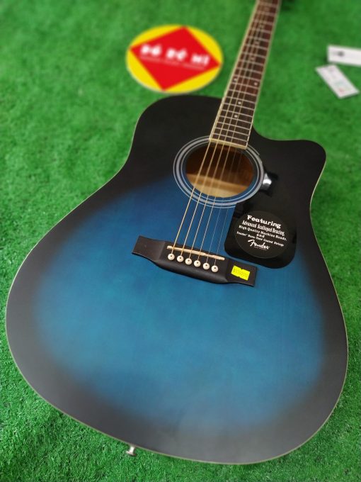 Đàn Guitar Acoustic Fender màu xanh viền - Hình ảnh 2