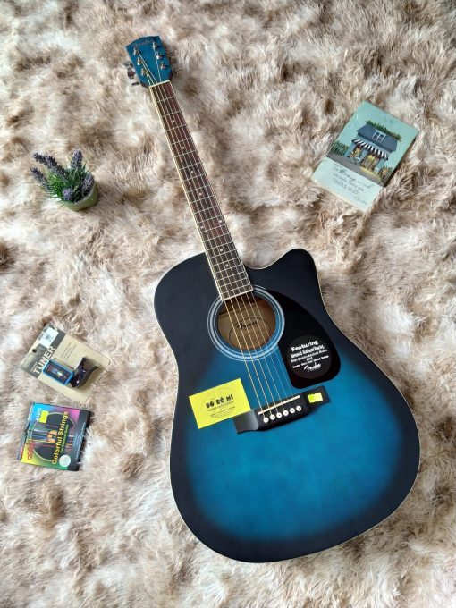 Đàn Guitar Acoustic Fender màu xanh viền