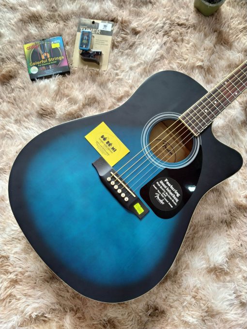 Đàn Guitar Acoustic Fender màu xanh viền - Hình ảnh 2