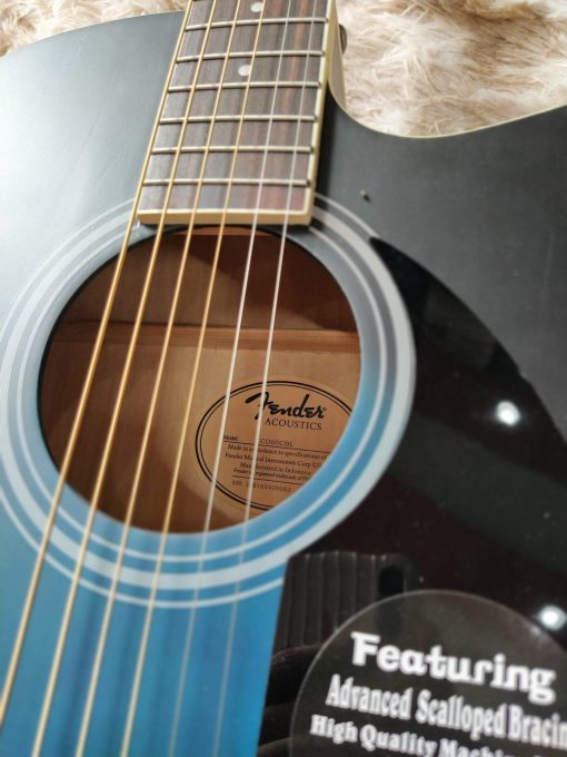 Đàn Guitar Acoustic Fender màu xanh viền - Hình ảnh 3