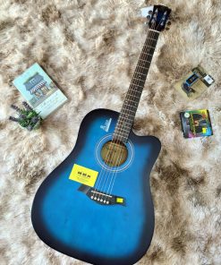 Đàn Guitar Acoustic HT MUSIC màu xanh viền