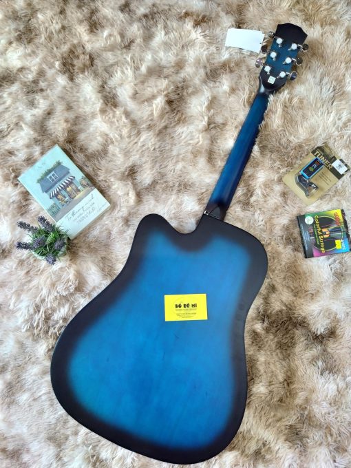 Đàn Guitar Acoustic HT MUSIC màu xanh viền - Hình ảnh 5