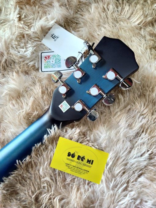 Đàn Guitar Acoustic HT MUSIC màu xanh viền - Hình ảnh 6