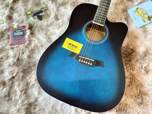 Đàn Guitar Acoustic Xanh viền EQ - Hình ảnh 2