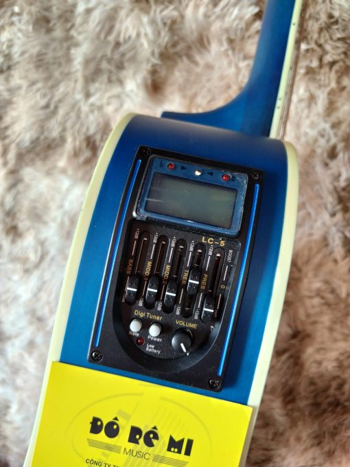 Đàn Guitar Acoustic Xanh viền EQ - Hình ảnh 5